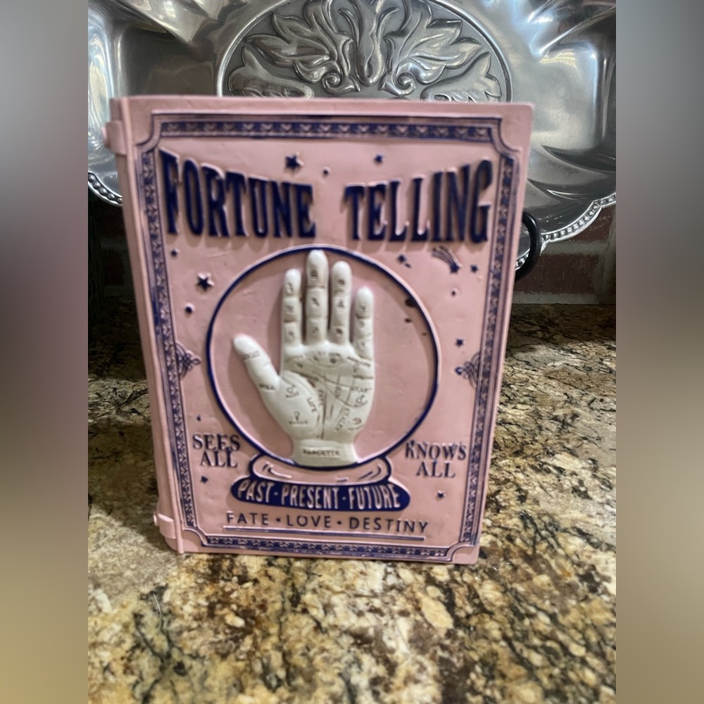 Fortune Telling decorative book - pink 3d palm - Palm reader brand new!